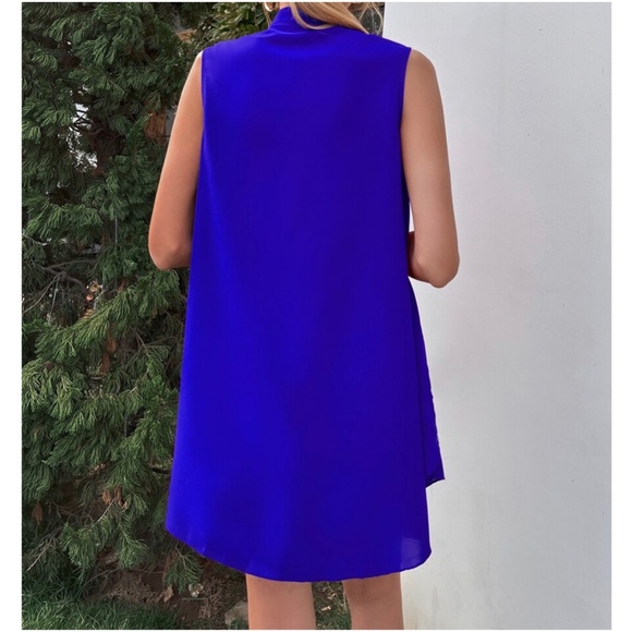 Boho Red Button up Layered Sleeveless Top Work Office - Picture 7 of 8